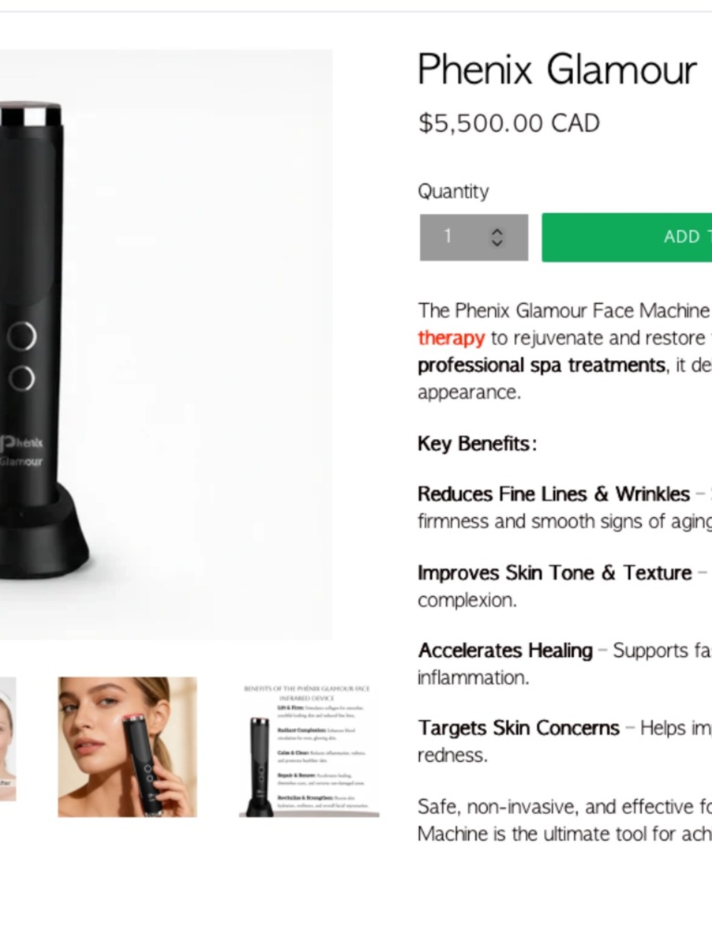 Predire Paris - Phénix Infrared LED Light Anti-Aging Beauty Device